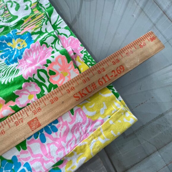 Lilly Pulitzer Tunic Dress Extra Small Multicolor Floral Pima Cotton 3/4 Sleeve - Picture 8 of 8